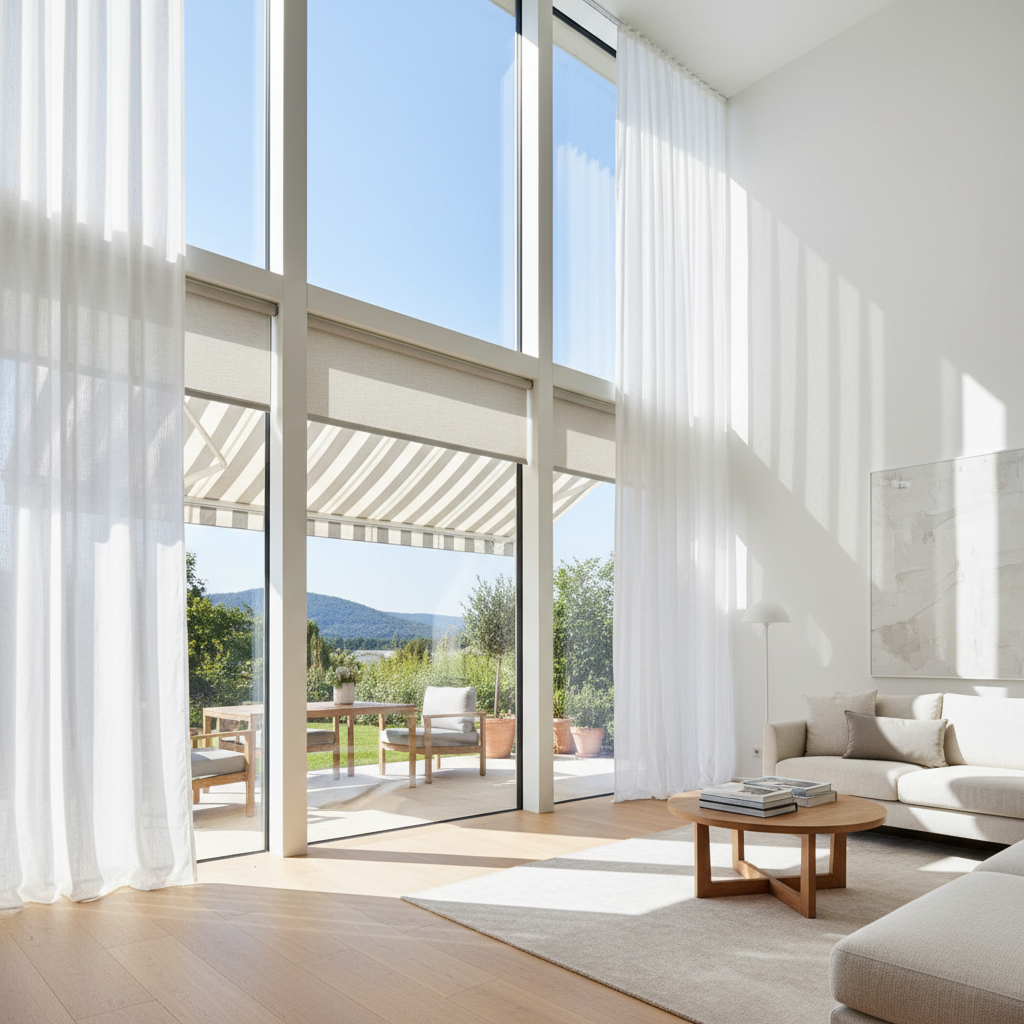 Comercializamos cortinas a medida, estores y toldos para tu hogar o negocio. Descubre nuestros sistemas de protección solar de alta calidad.